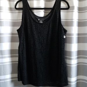 NWT lane Bryant  black lace tank sz 14/16